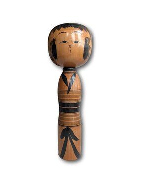 Vintage Very LARGE Traditional Kokeshi Doll Atsujiro Signed Rare